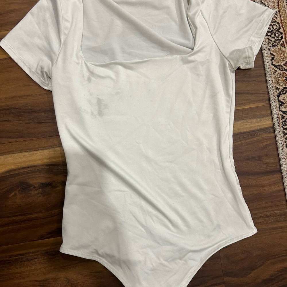 White Short Sleeve Bodysuit